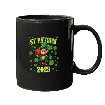 Discover Kids Basketball St Patricks Day Lucky Basketball Mugs