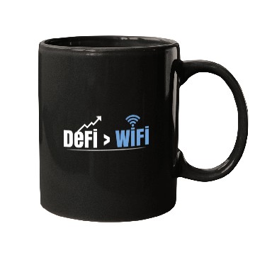Discover DeFi Over WiFi Funny Crypto Bitcoin Mugs