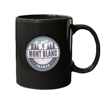 Discover Mont Blanc France French Alps Vintage Hiking Mugs