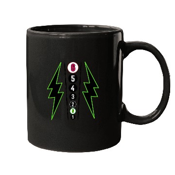Discover GREEN LIGHTNING BOLT MOTORCYCLE SHIFT PATTERN Mugs