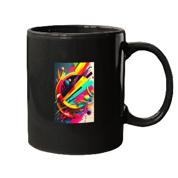 Discover Colorful Abstract Poster Mugs