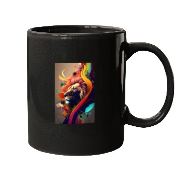 Discover Lion Head Abstract Mugs