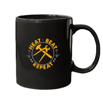 Discover Forging Heat Beat Repeat Iron Worker Blacksmiths Mugs