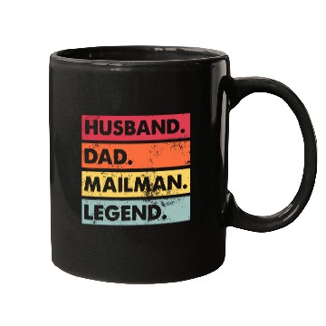 Discover Husband Dad Mailman Legend Funny Postal Workerdadg Mugs
