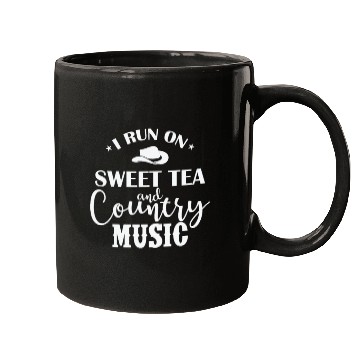 Discover I run on Sweet Tea and Country Music USA Mugs