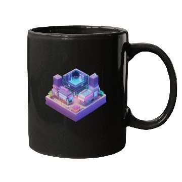 Discover Future Modern City Cube Mugs