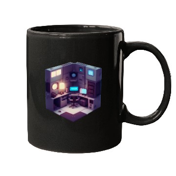 Discover Vapor Wave Isometric Room Design Mugs