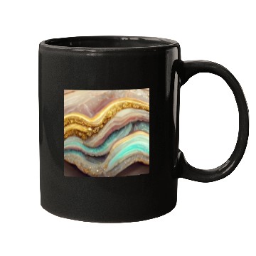 Discover Pastel Pink Teal Agate Geode Stone Mugs