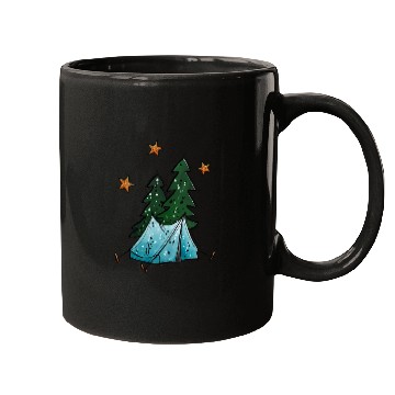 Discover Tent Camping Under the Stars Mugs