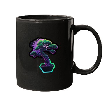 Discover Synthwave Bonsai Tree Mugs