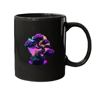 Discover Synthwave Bonsai Tree Mugs