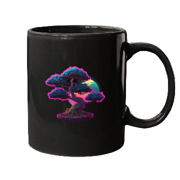 Discover Synthwave Bonsai Tree Mugs