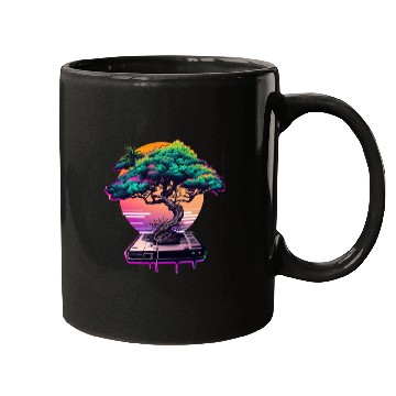 Discover Synthwave Bonsai Tree Mugs