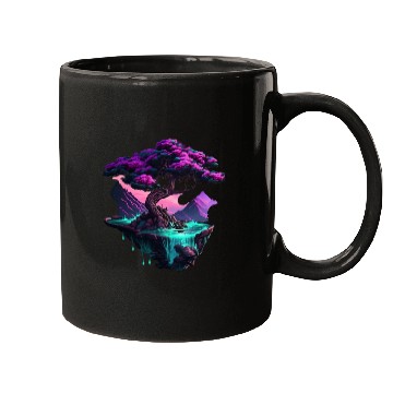 Discover Synthwave Bonsai Tree Mugs