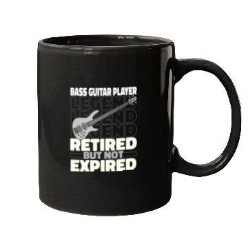 Discover Bass Guitar Bassist Retired Mugs
