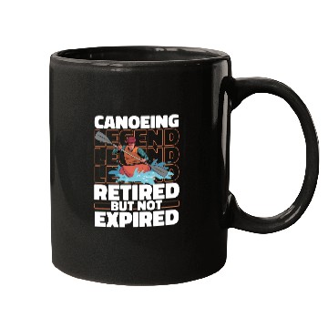 Discover Canoe Canoeing Canoeist Retired Mugs