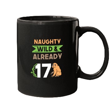 Discover Gift 17 years birthday girl boy Ape Monkey Mugs