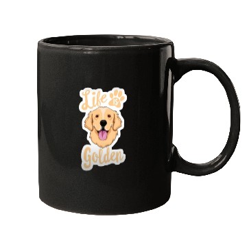 Discover Golden Retriever Illustration Comic Graphics Mugs