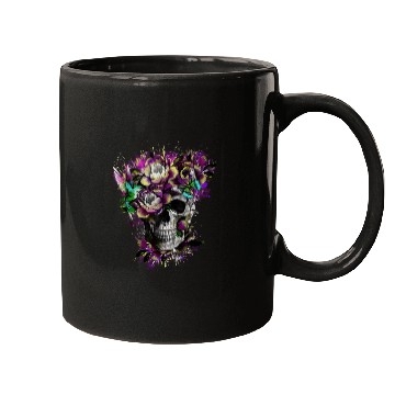 Discover Flower Skull Streetwear Mugs