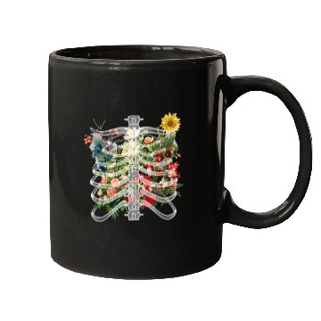 Discover Flower Skeleton Streetwear Mugs
