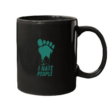 Discover I Hate People Bigfoot Big Foot Funny Mugs