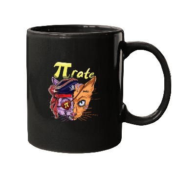 Discover Pi Pirate Cat Math Holiday Mathematics Pi Day Mugs