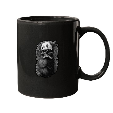 Discover skull with beard Mugs