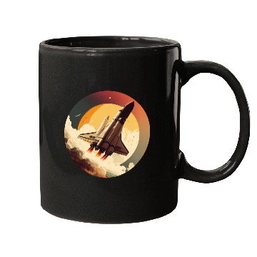 Discover Shuttle Space Ready To The Moon Mugs