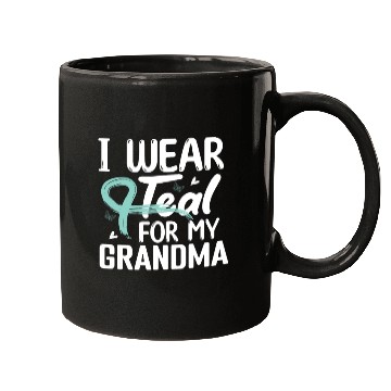 Discover I Wear Teal For My Grandma Cervical Cancer Mugs