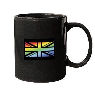 Discover Union Jack / Rainbow Flag (Britain / UK / Poster) Mugs