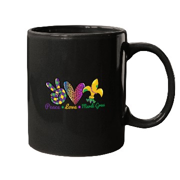 Discover Love Peace Mardi Gras Outfit New Orleans Mugs