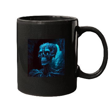 Discover Glamour shot of a skeletal dark witch Mugs