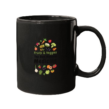 Discover Natural Medicine Vegan Vegetables Fruit Lover Mugs