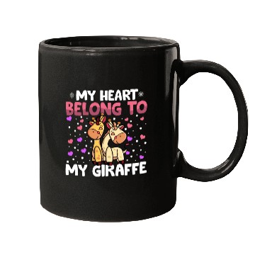 Discover Valentines Day My Heart Belong to My Giraffe Boys Mugs