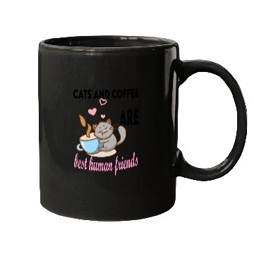 Discover cats and coffee best human friends Mugs