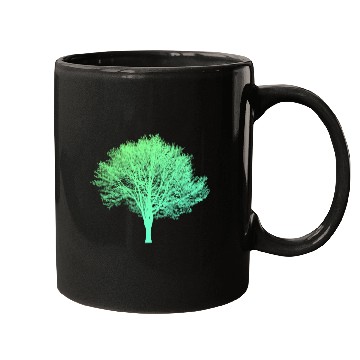 Discover Green tree neon Mugs