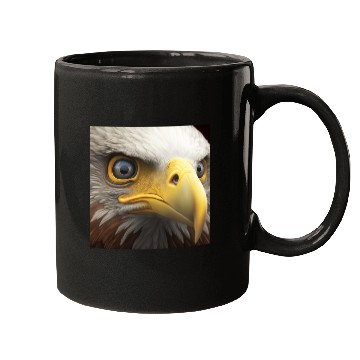 Discover bald eagle eyes hyper realistic hyper details Mugs