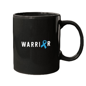 Discover Prostate Cancer Warrior Light Blue Ribbon Dad Mugs