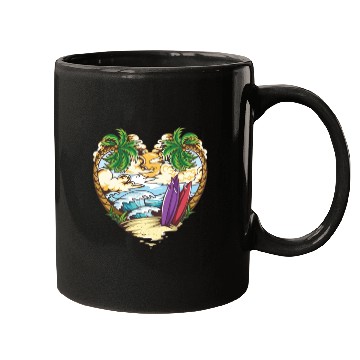Discover Beach love surfing Mugs