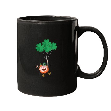 Discover Lerechaun Hanging On Clover Balloons - St Patricks Mugs