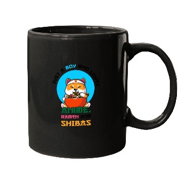 Discover Just a boy who loves anime, ramen and shibas Mugs