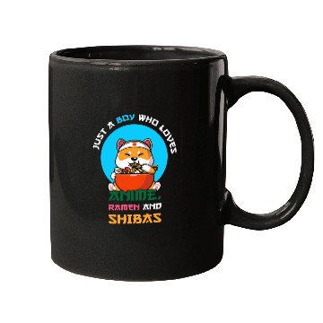 Discover Just a boy who loves anime, ramen and shibas Mugs
