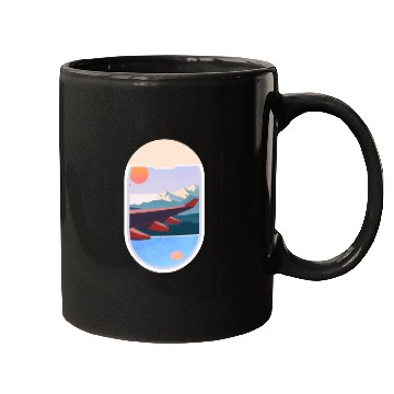 Discover Wanderlust Plane Window Travel Landscape Nature Mugs