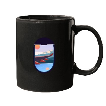Discover Wanderlust Travel Plane Window Landscape Nature Mugs