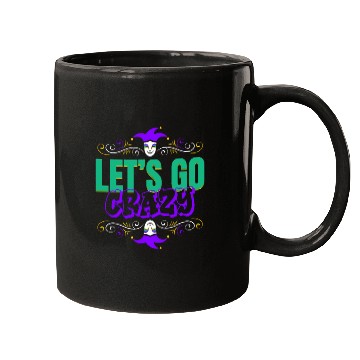 Discover Lettering Let's Go Crazy For Mardi Gras Mugs