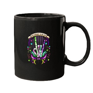 Discover Rocking Skeleton Hand Showing Sign Of The Horns Mugs
