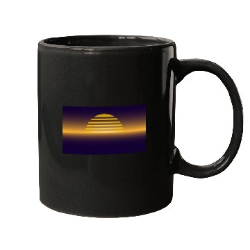 Discover Sunset illustration Mugs