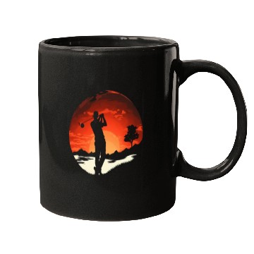 Discover Golf Course Family Trip Cool Golfer In Sunset Mugs