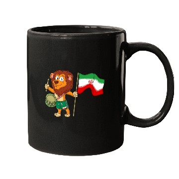Discover Lion with the Iran flag Mugs