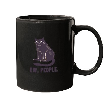 Discover Ew People - Funny Black Cat Lovers Mugs